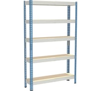 Стеллаж IRONMEBEL Optimus Hook 2 в 1, h-2400 мм, 5 полок, 1500x400 мм m-ot.000.004
