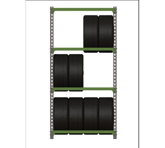Стеллаж ООО Металекс серия TIRES 1800x1000x500 SMT181050