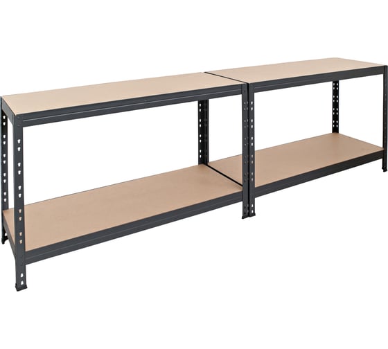 Металлический стеллаж AR SHELVING Rivet Stabil L 180x120x45 см, цвет серый, 4 полки ХДФ TR18S402KHGDD8TCI0