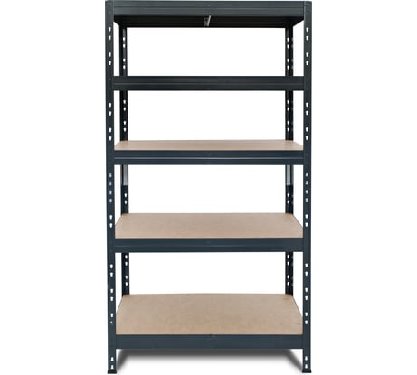 Металлический стеллаж AR SHELVING Rivet Stabil M 180x90x40 см, цвет серый, 5 полок ХДФ TR18C500KHECD8TCI0