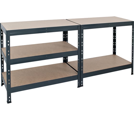 Металлический стеллаж AR SHELVING Rivet Stabil M 180x90x40 см, цвет серый, 5 полок ХДФ TR18C500KHECD8TCI0