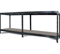 Металлический стеллаж AR SHELVING Rivet Stabil XL 180x160x60 см, цвет серый, 4 полки ХДФ TR18S403KHJFD8TCI0