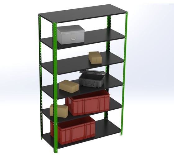 Стеллаж ООО Металекс Metalex AIR 2200x1600x400 6 полок SMAVI221640