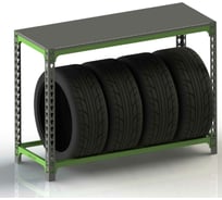 Стеллаж ООО Металекс Metalex серия TIRES 950x1600x500 (одна полка) SMTI951650