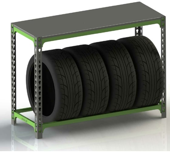 Стеллаж ООО Металекс Metalex серия TIRES 950x1600x500 (одна полка) SMTI951650