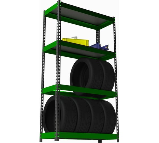 Стеллаж ООО Металекс Metalex серия TIRES 1800x1200x600 (две полки) SMTII181260