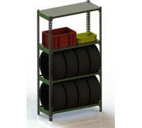 Стеллаж ООО Металекс Metalex серия TIRES 2000x1800x600 (две полки) SMTII201860