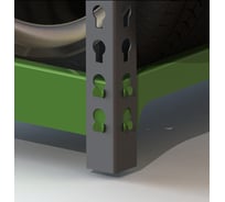 Стеллаж ООО Металекс Metalex серия TIRES 2000x1600x400 (две полки) SMTII201640