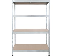 Металлический стеллаж AR SHELVING Rivet 200 180x100x40 EB 60 см, оцинкованный, 4 полки ХДФ TR18S416KHFCZI0