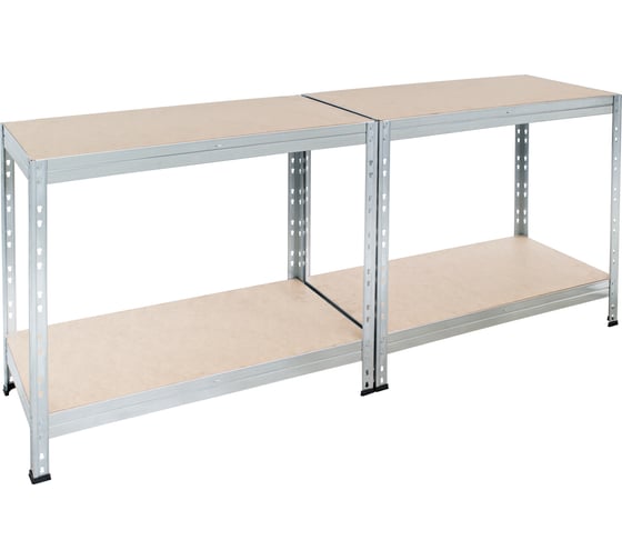 Металлический стеллаж AR SHELVING Rivet 200 180x100x40 EB 60 см, оцинкованный, 4 полки ХДФ TR18S416KHFCZI0