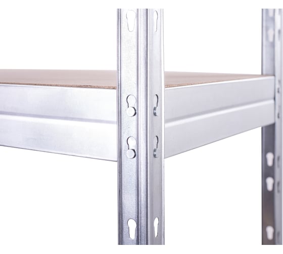 Металлический стеллаж AR SHELVING Rivet 200 180x100x40 EB 60 см, оцинкованный, 4 полки ХДФ TR18S416KHFCZI0