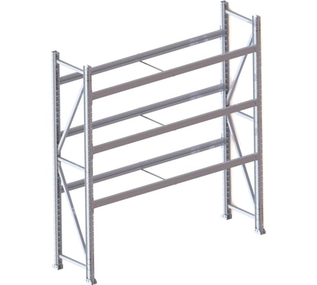 Каркас стеллажа без полок Ирбис Л50 2000x500x1800 мм, 3 яруса X961628471