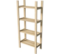 Стеллаж EcoHome ЛХ-2-4 1302х580х282 бежевый, полка сплошная ЛХ-2-4