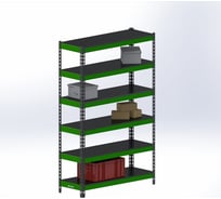 Стеллаж ООО Металекс Metalex HARD 2200x1200x400 6 полок SHDVI221240