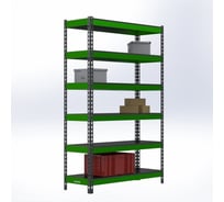 Стеллаж ООО Металекс Metalex HARD 2200x1600x400 6 полок SHDVI221640