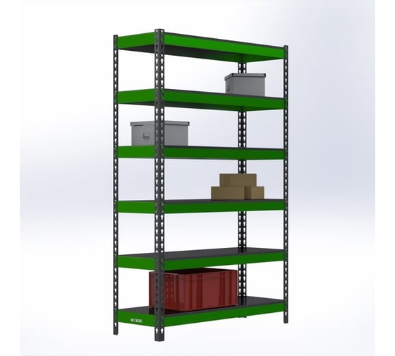 Стеллаж ООО Металекс Metalex HARD 2200x1600x400 6 полок SHDVI221640 1