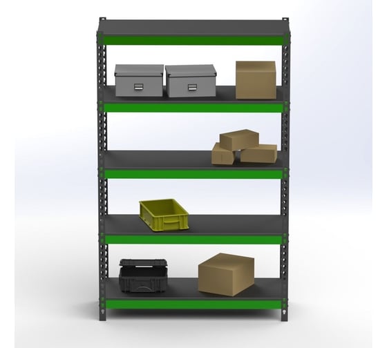 Стеллаж ООО Металекс Metalex HARD 2200x1600x600 5 полок SHDV221660