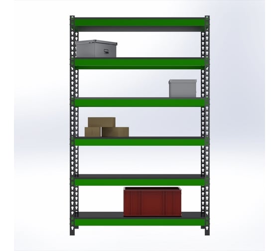 Стеллаж ООО Металекс Metalex HARD 2200x1000x600 6 полок SHDVI221060