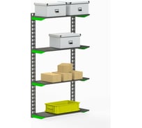 Модульный стеллаж ООО Металекс Metalex серии FLY 1500x1000x300 мм, 4 полки SMFIV15010030