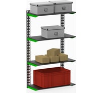 Модульный стеллаж ООО Металекс Metalex серии FLY 1500x900x400 мм, 4 полки SMFIV1509040