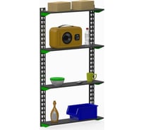 Модульный стеллаж ООО Металекс Metalex серии FLY 1500x600x200 мм, 4 полки SMFIV1506020