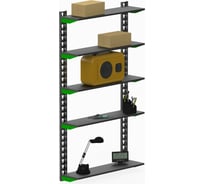 Модульный стеллаж ООО Металекс Metalex серии FLY 1500x600x200 мм, 5 полок SMFV1506020