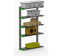 Модульный стеллаж ООО Металекс Metalex серии FLY 1500x1000x300 мм, 5 полок SMFV15010030