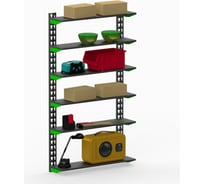 Модульный стеллаж ООО Металекс Metalex серии FLY 1500x900x200 мм, 6 полок SMFVI1509020