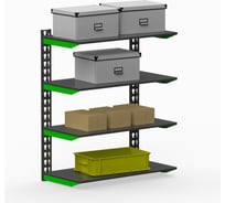 Модульный стеллаж ООО Металекс Metalex серии FLY, 1000x600x400, 4 полки SMFIV1006040