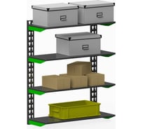 Модульный стеллаж ООО Металекс Metalex серии FLY, 1000x600x300, 4 полки SMFIV1006030