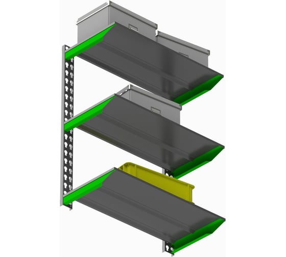 Модульный стеллаж ООО Металекс Metalex серии FLY, 1000x1000x400, 3 полки SMFIII10010040