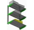 Модульный стеллаж ООО Металекс Metalex серии FLY, 1000x1000x400, 3 полки SMFIII10010040 2
