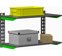 Модульный стеллаж ООО Металекс Metalex серии FLY, 500x900x400, 2 полки SMFII509040