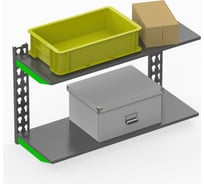 Модульный стеллаж ООО Металекс Metalex серии FLY, 500x800x300, 2 полки SMFII508030