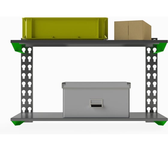 Модульный стеллаж ООО Металекс Metalex серии FLY, 500x900x300, 2 полки SMFII509030