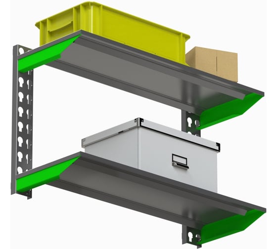 Модульный стеллаж ООО Металекс Metalex серии FLY, 500x900x300, 2 полки SMFII509030