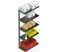 Модульный стеллаж ООО Металекс Metalex серии FLY 2000x800x400, 5 полок SMFV2008040