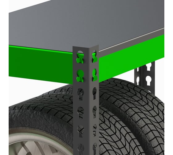 Стеллаж ООО Металекс серия TIRES 2000x1200x400 мм, одна полка SMTI201240