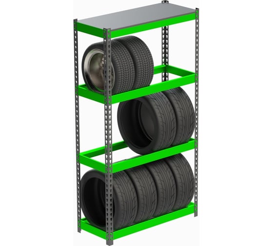 Стеллаж ООО Металекс серия TIRES 2200x1800x600 мм, одна полка SMTI221860