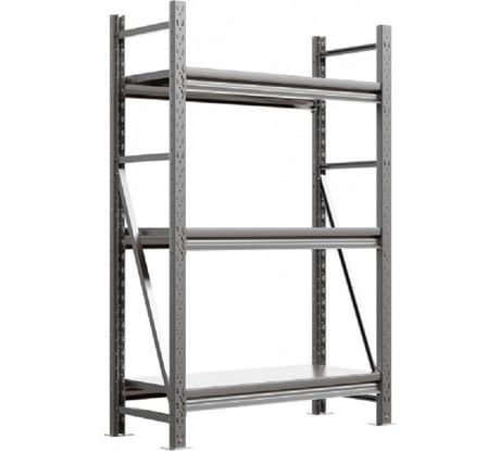 Металлический стеллаж IRONMEBEL optimus pro h-1500 zn, 3 яруса 1200x500 M-СГР1500ОЦ1200500ОЦ3