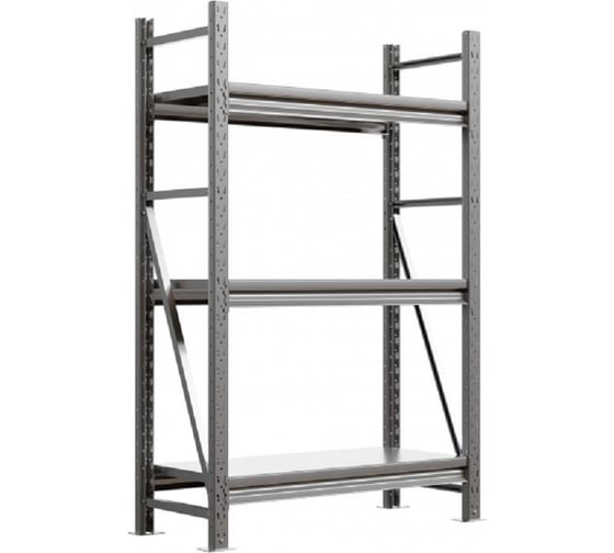 Металлический стеллаж IRONMEBEL optimus pro h-1500 zn, 3 яруса 1200x600 M-СГР1500ОЦ1200600ОЦ3 1