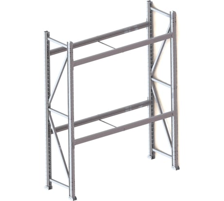 Каркас стеллажа Ирбис л50 2000x500x1500 мм, 2 яруса (без полок) X9359778