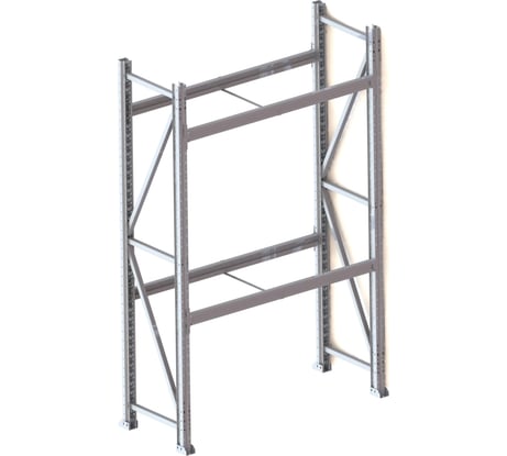 Каркас стеллажа Ирбис л50 2000x500x1200 мм, 2 яруса (без полок) X9139407