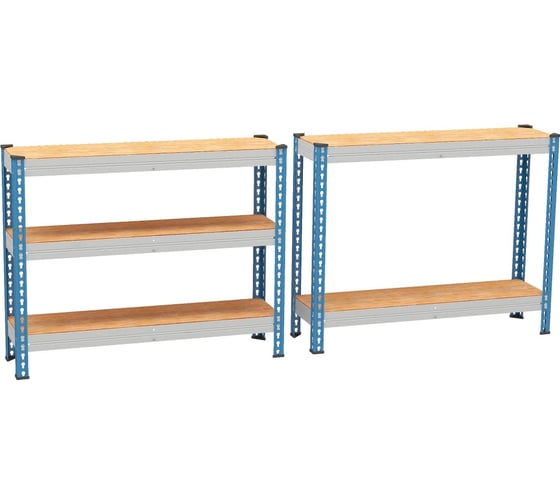 Стеллаж IRONMEBEL Optimus hook h-2400, 5 полок, 1500x600 мм, два в одном m-ot.000.006