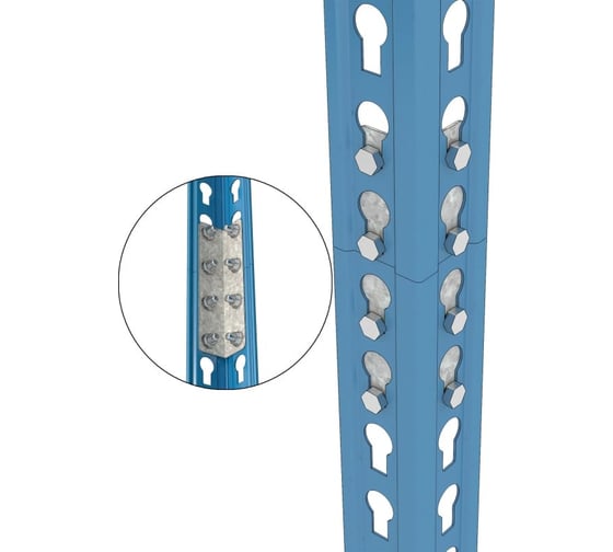 Стеллаж IRONMEBEL Optimus hook h-2400, 5 полок, 1500x600 мм, два в одном m-ot.000.006