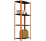Стеллаж ООО Металекс Metalex AIR 1800x800x400 мм, 4 полки, оранжево-чёрный SMAOIV188040 1
