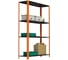 Стеллаж ООО Металекс Metalex AIR 2200x1400x500 мм, 4 полки, оранжево-чёрный SMAOIV221450 2