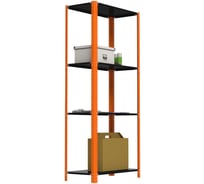 Стеллаж ООО Металекс Metalex AIR 2200x800x400 мм, 4 полки, оранжево-чёрный SMAOIV228040