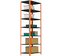 Стеллаж ООО Металекс Metalex AIR 2200x800x600 мм, 7 полок, оранжево-чёрный SMAOVII228060