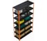 Стеллаж ООО Металекс Metalex AIR 2200x1200x300 мм, 7 полок, оранжево-чёрный SMAOVII221230 5